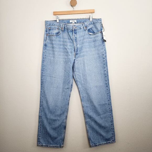 NEW Re/ Done Loose Straight Leg Jean in Wasted Indigo 32 - Picture 7 of 14